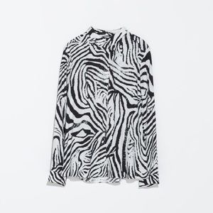 Zara zebra blouse